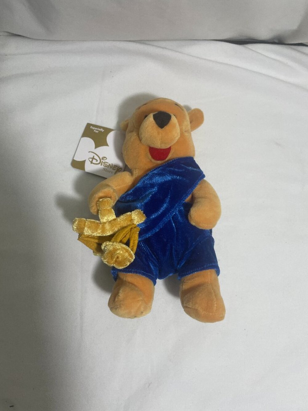 Disney Store Winnie the Pooh Libra Zodiac Plush 8” Blue Toga Hang Tag
